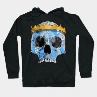 Sky blue skull with crown and warpaint Hoodie